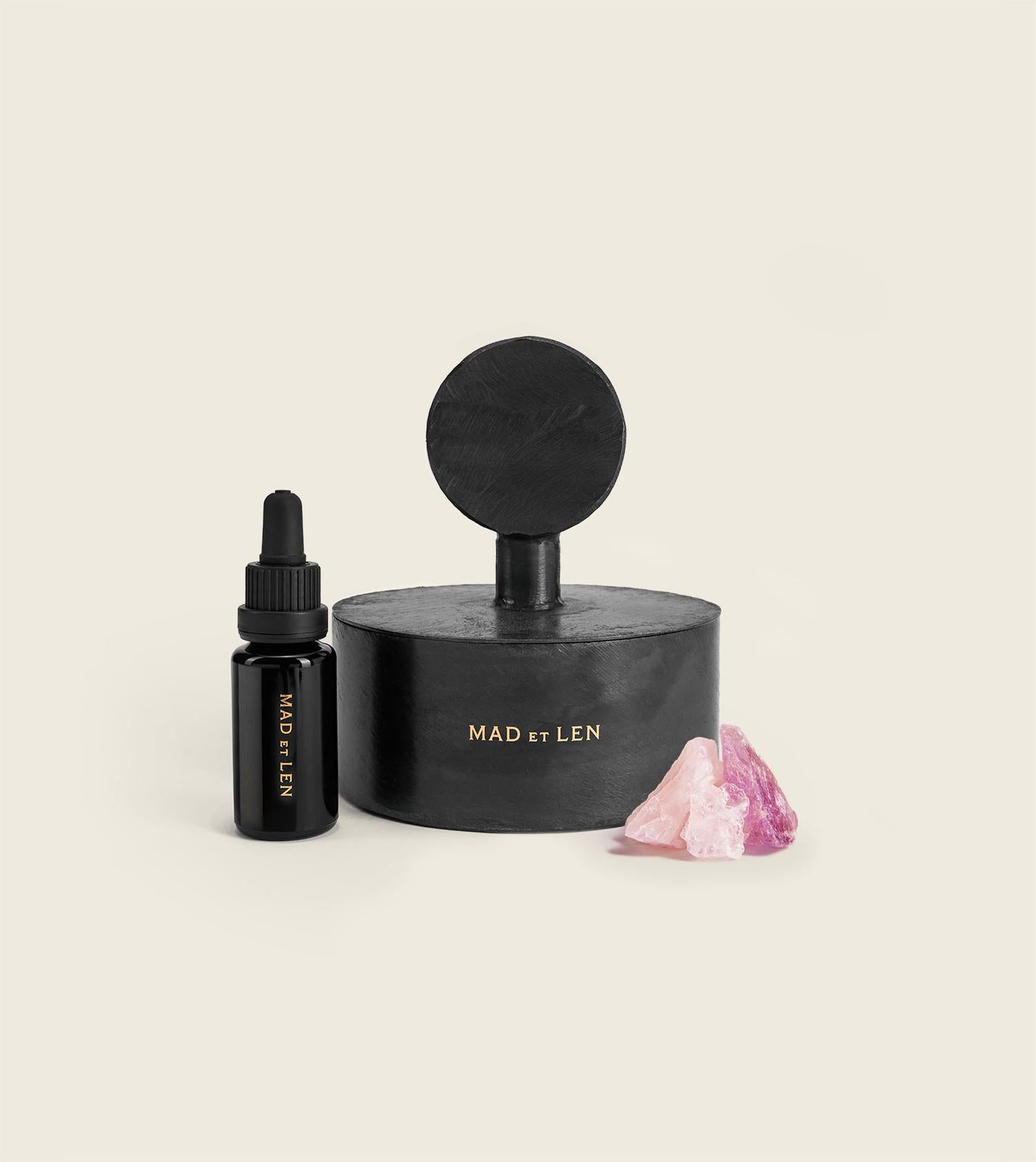 MAD et LEN Pot Pourri Mineral Totem Rose Crystal — Circle lid