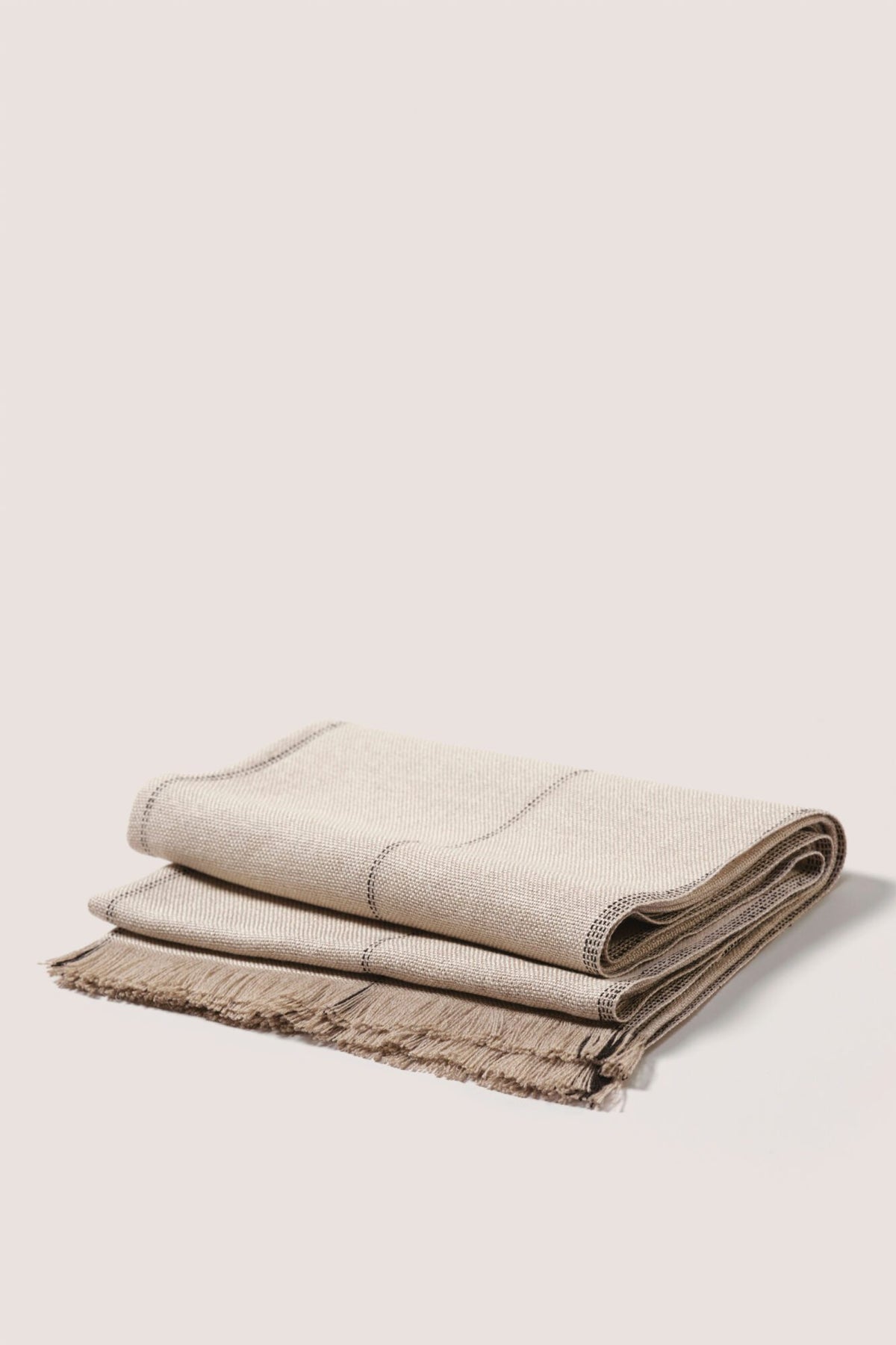 Teixidors Abans Throw — European linen, Light Grey