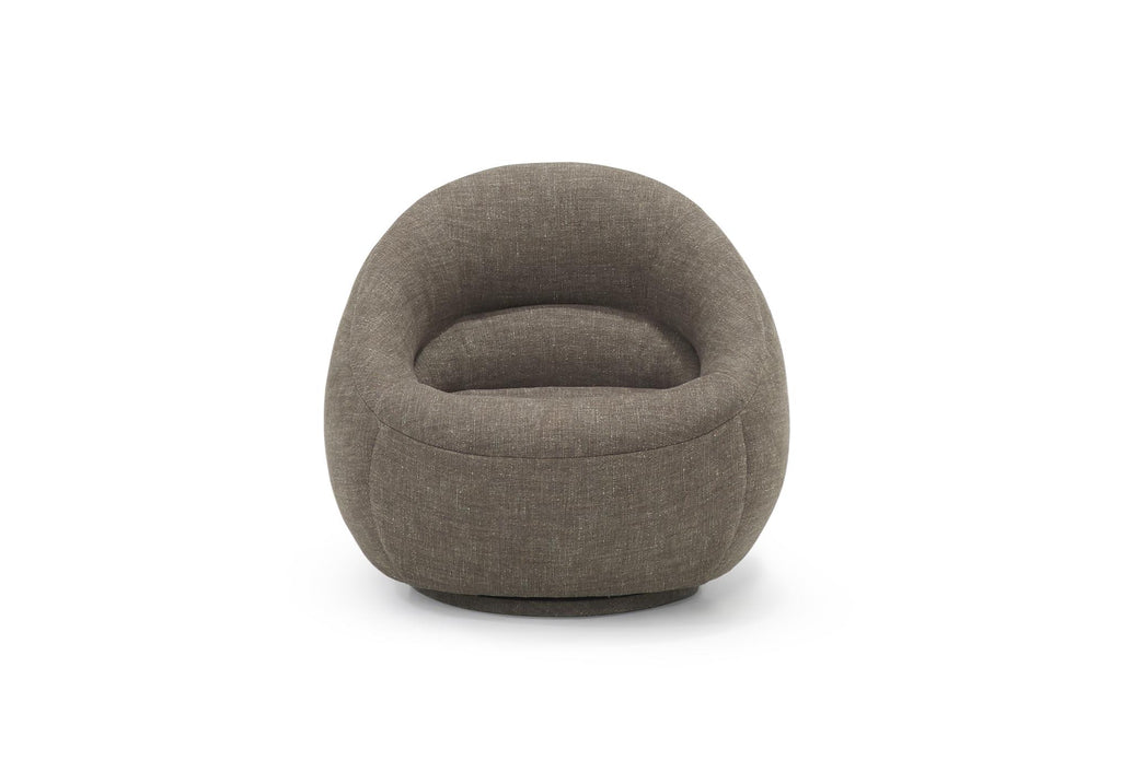 Verellen Micah swivel club chair in Burlap Linen Mink