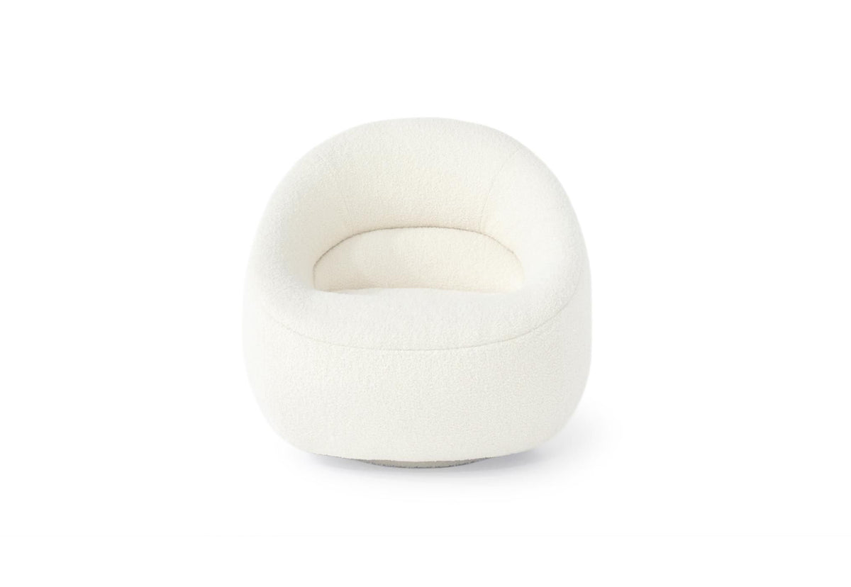 Verellen Micah swivel club chair in Makalu Oyster
