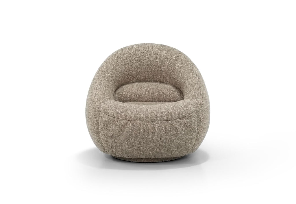 Verellen Micah swivel club chair in Makalu Oyster