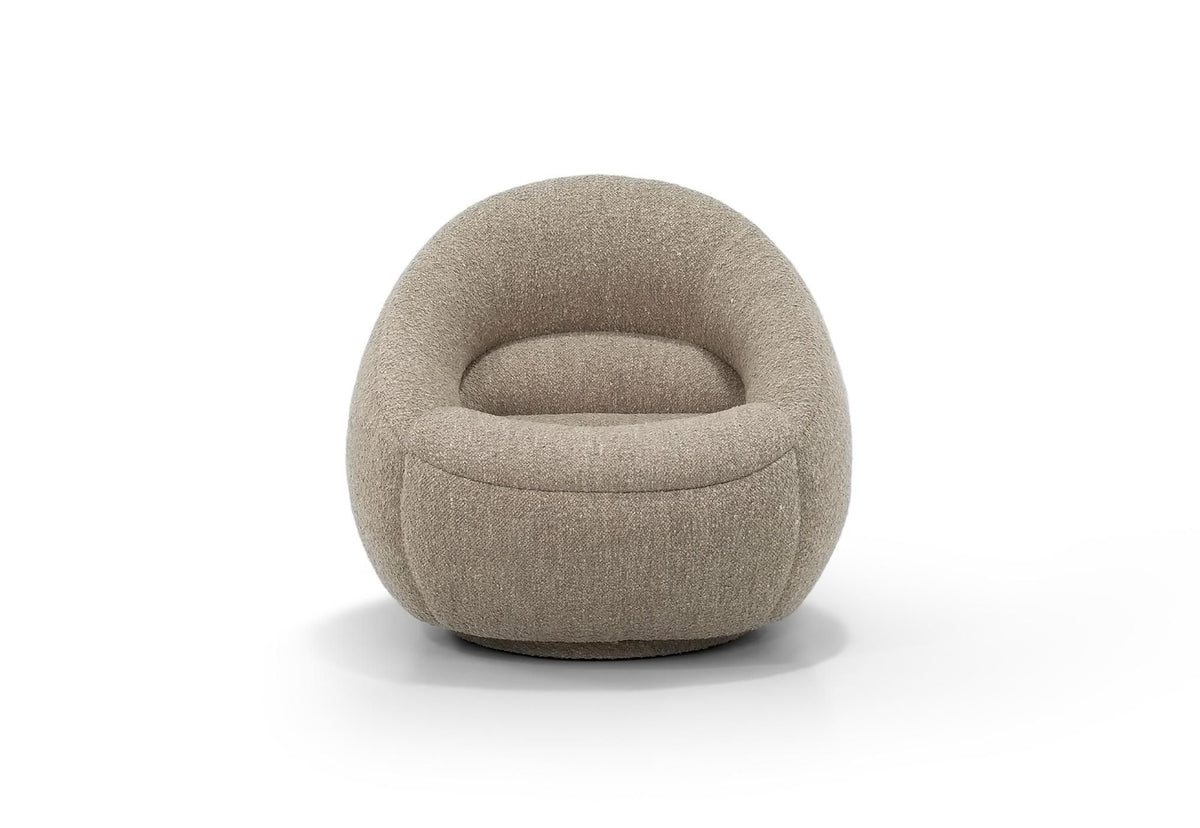 Verellen Micah swivel club chair in Makalu Oyster