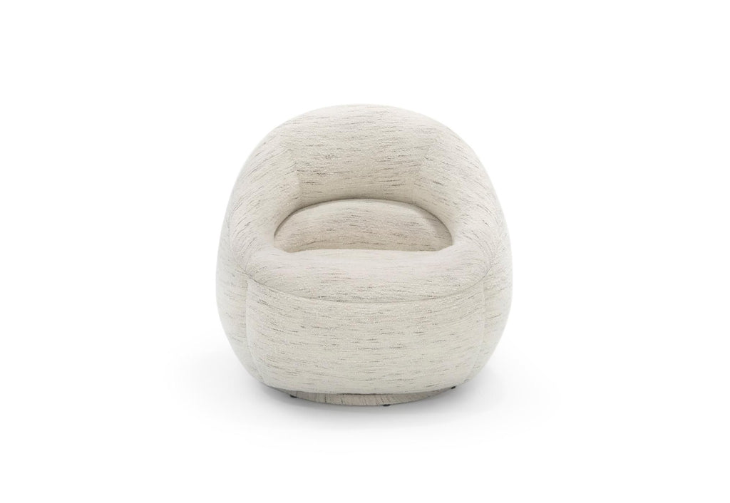 Verellen Micah swivel club chair in Makalu Oyster