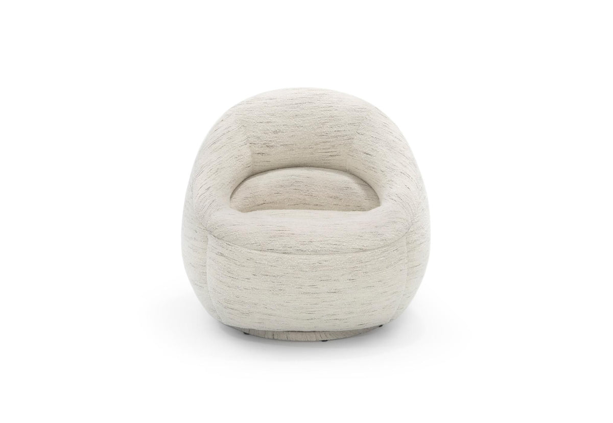 Verellen Micah swivel club chair in Makalu Oyster