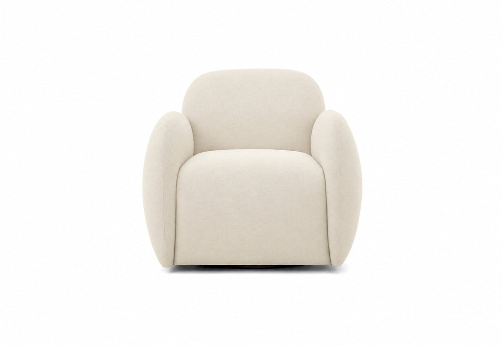 Verellen Blake swivel chair in muslin