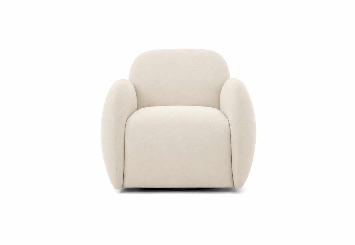 Verellen Blake swivel chair in muslin