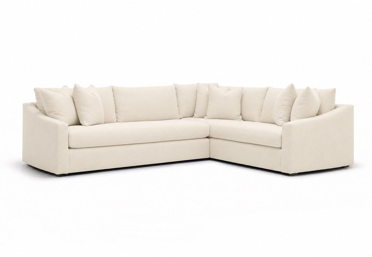 Verellen Duke sectional in muslin