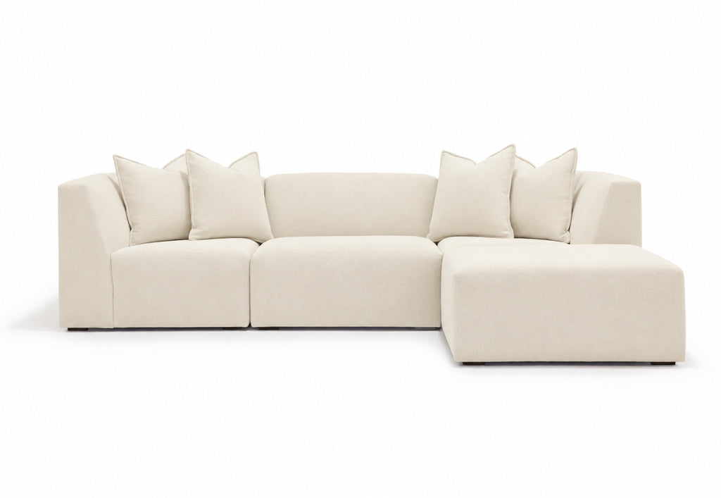 Verellen Happy modular sectional in muslin