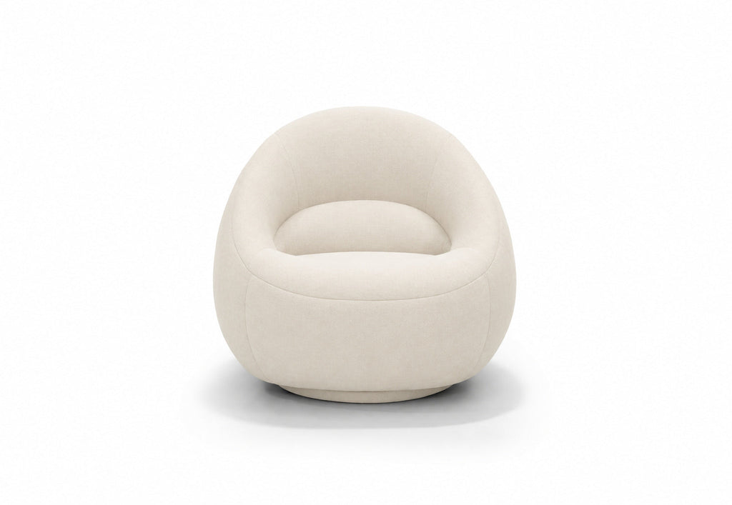 Verellen Micah swivel club chair in muslin