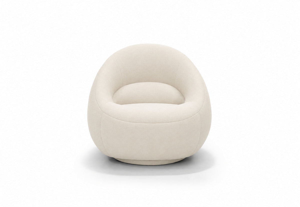 Verellen Micah swivel club chair in muslin