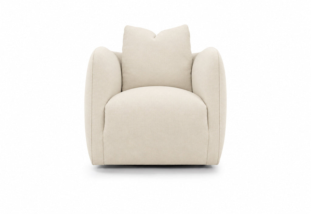 Verellen Milo swivel club chair in muslin