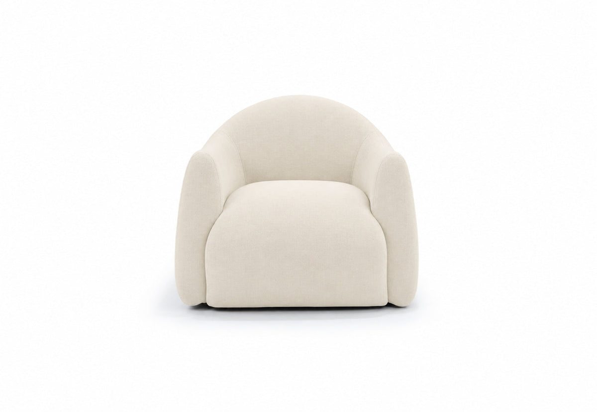 Verellen Mina swivel club chair in muslin
