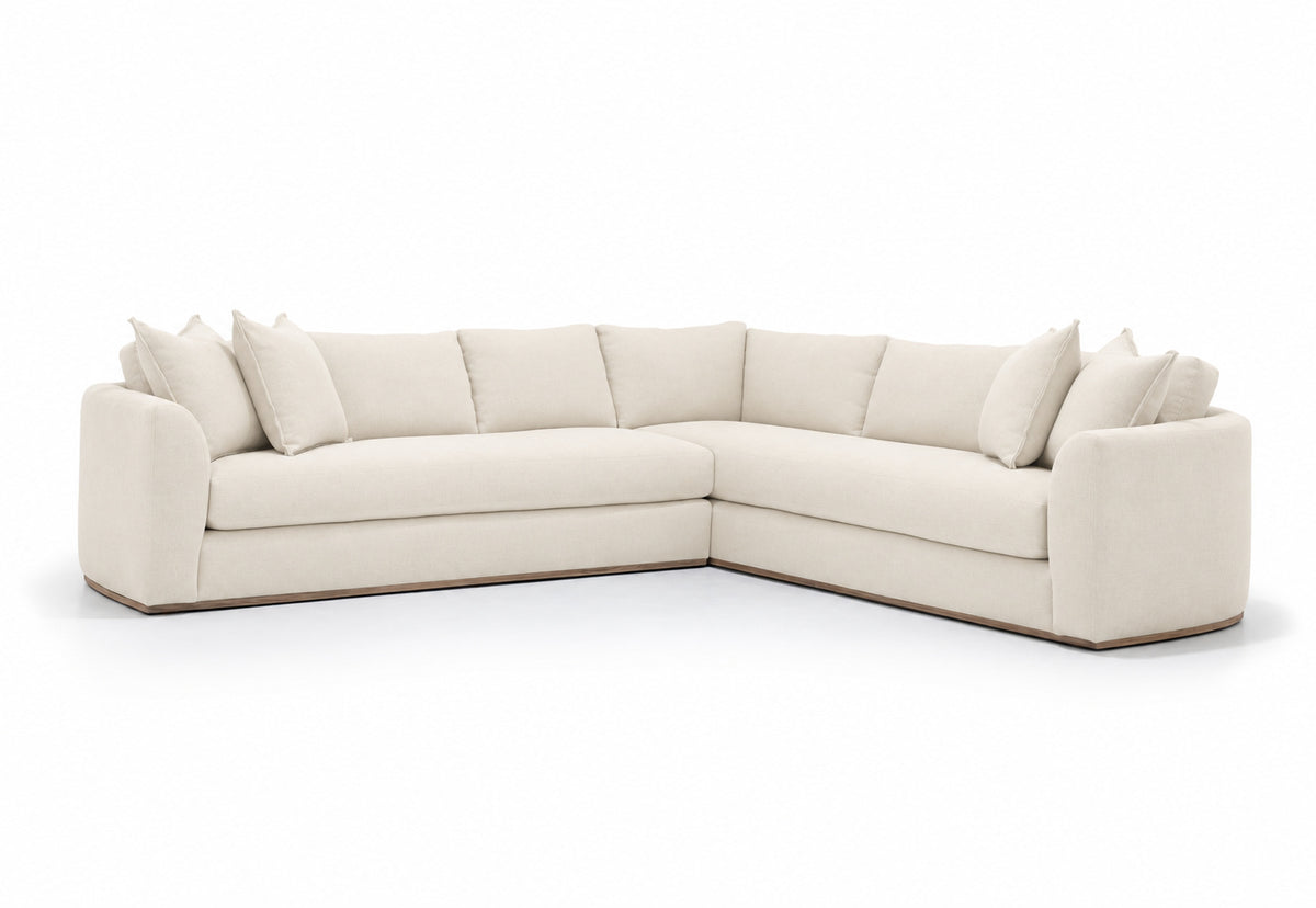 Verellen Sophia sectional in muslin