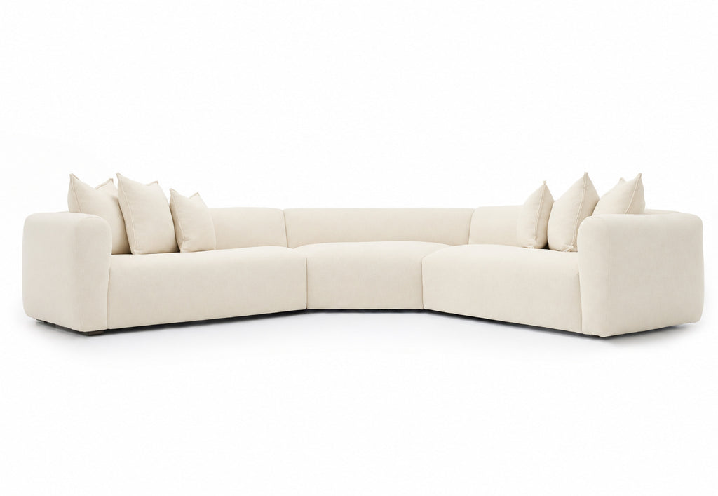 Verellen Zola sectional in muslin