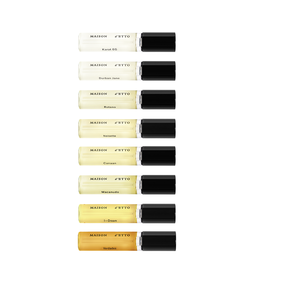 Maison d'Etto Discovery Set, eight fragrance vials