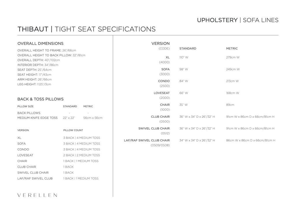 Thibaut Sectional specification sheet page 2