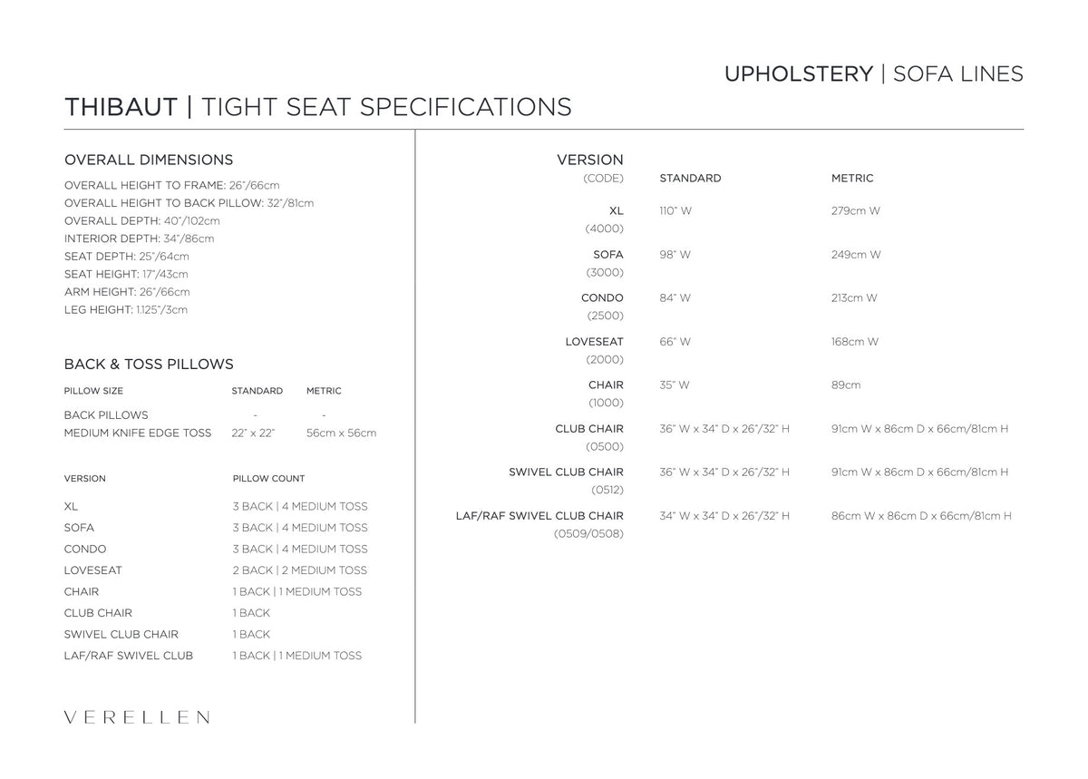 Thibaut Sectional specification sheet page 2