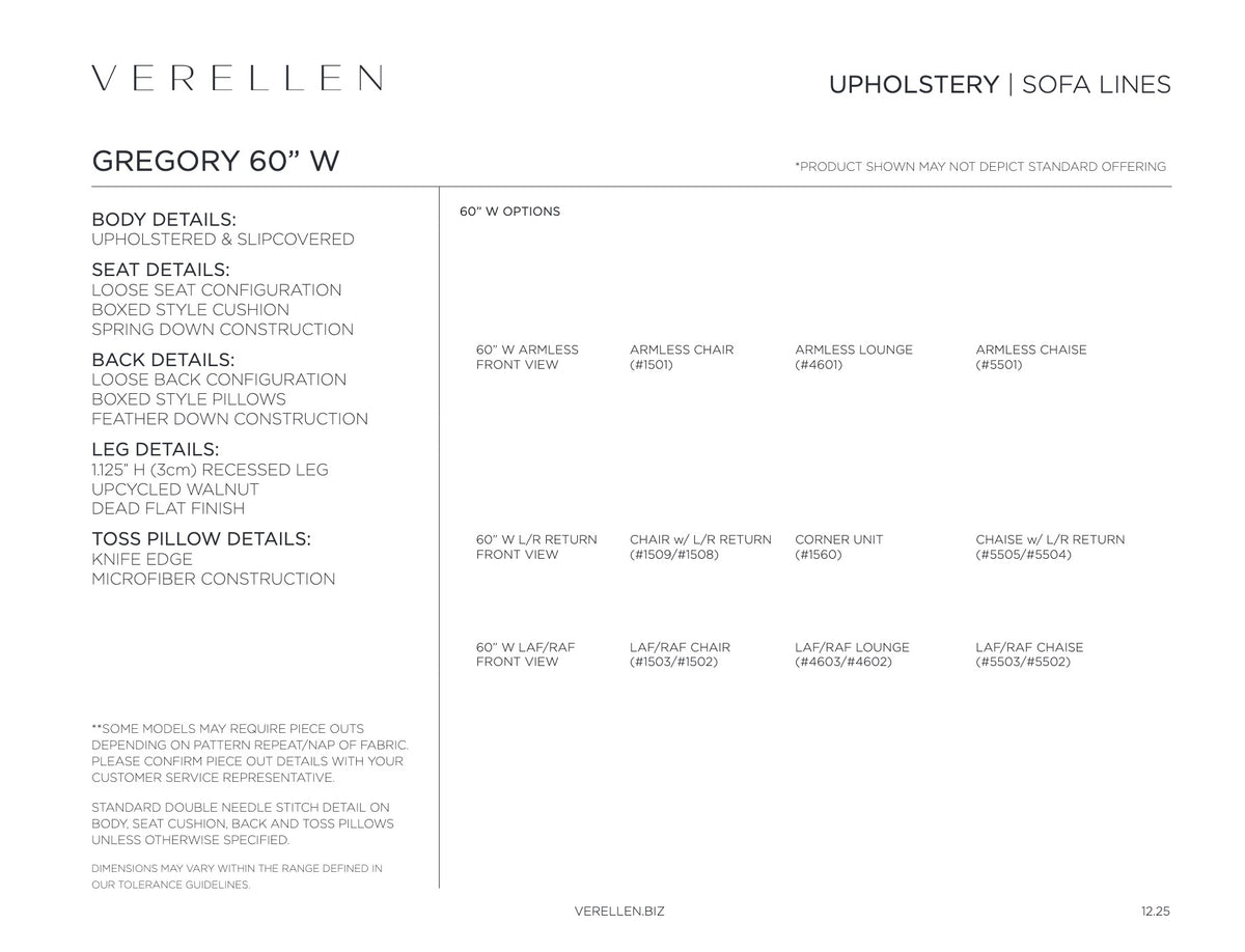 Gregory Sectional specification sheet page 3