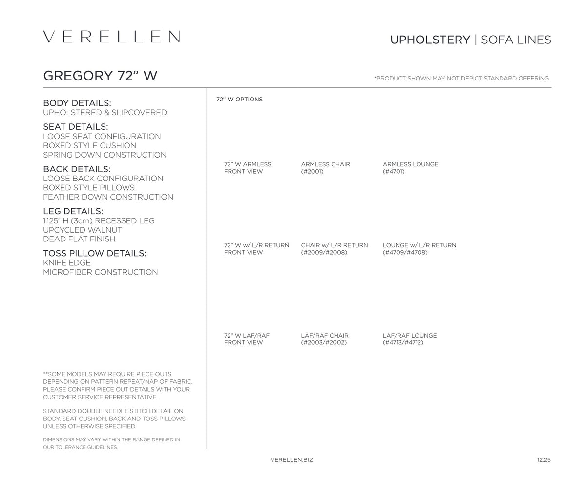 Gregory Sectional specification sheet page 5