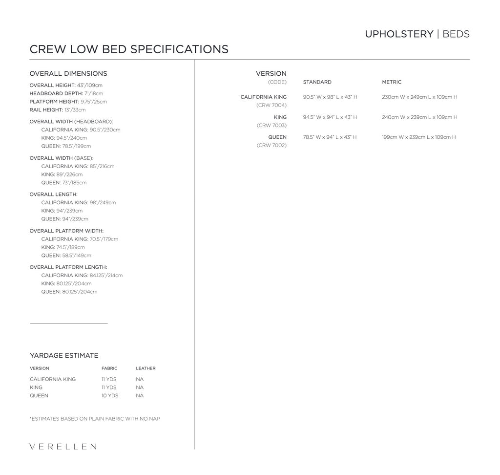 Crew Bed specification sheet page 4